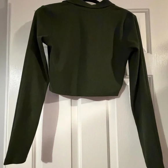 NWT Zara Dark Green Cropped Top - Picture 3 of 6
